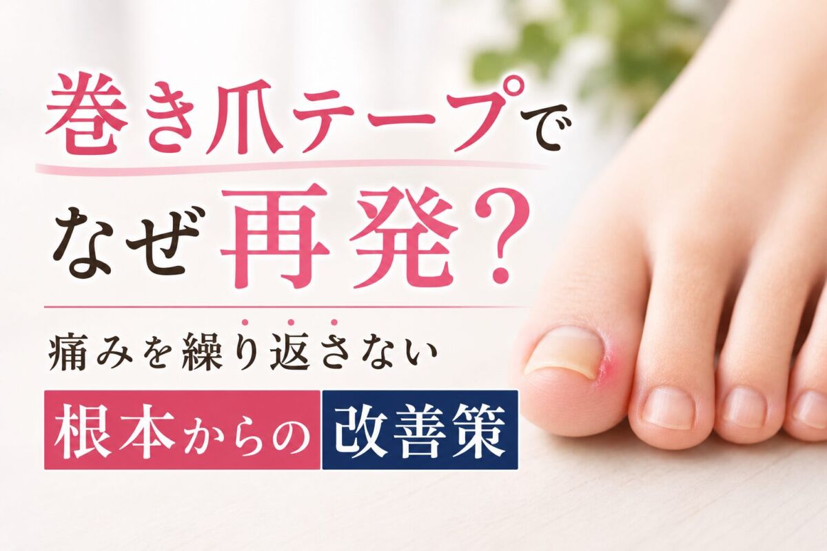 巻き爪テープでなぜ再発？